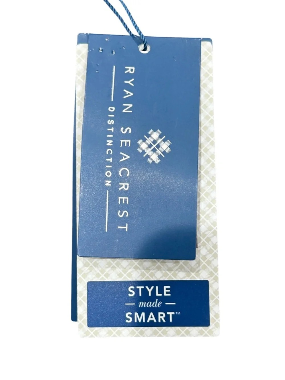 NWT Ryan Seacrest Modern Fit Slacks Plaid pants in blue size 32x32 32 x 30